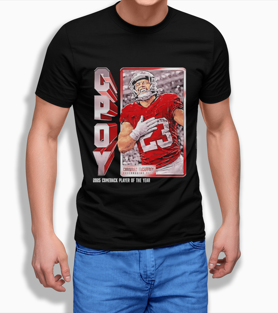 Christian Mccaffrey San Francisco 49ers CPOY 2025 Football Star T-Shirt
