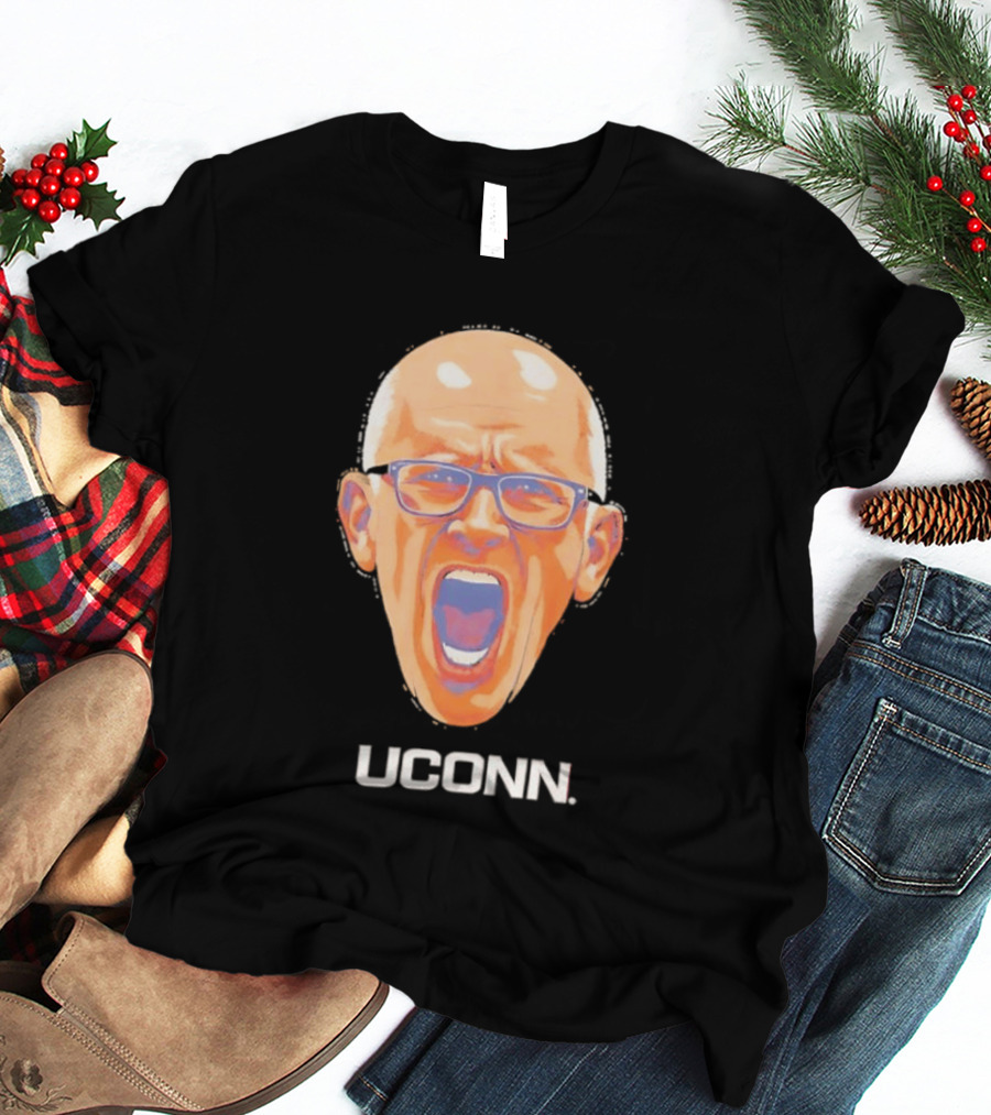Coach Dan Hurley Big Head Uconn Huskies Face T-Shirt