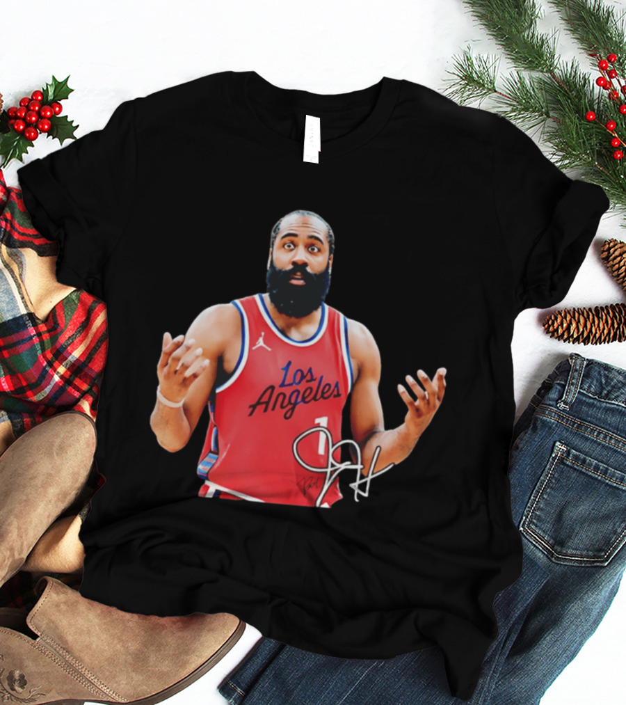 James Harden Los Angeles Basketball Jersey Player Collage T-Shirt