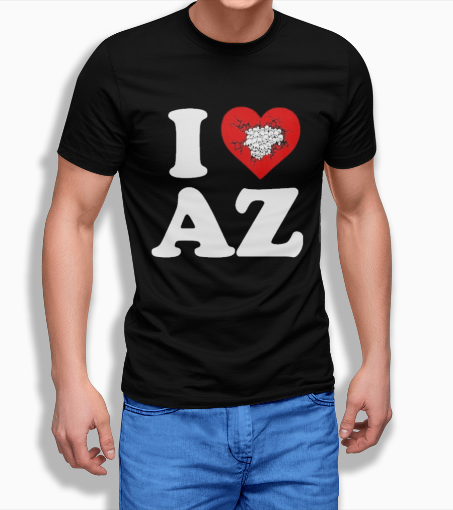 Gatecreeper I Heart Arizona Skull Heart T-Shirt