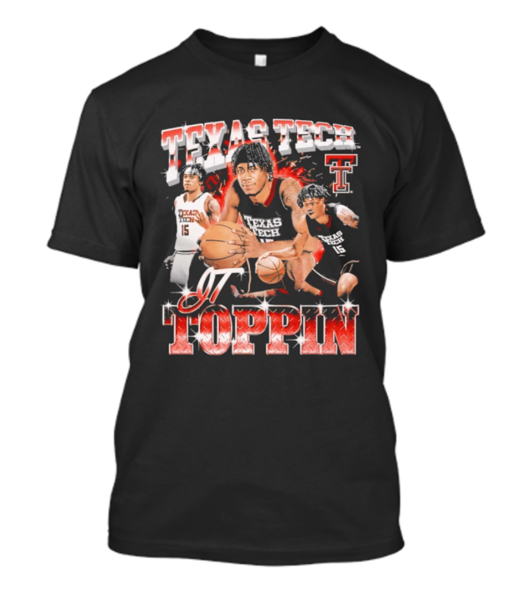 Texas Tech Basketball JT Toppin 90s Vintage Sports T-Shirt