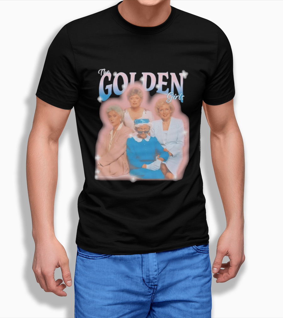 The Golden Girls TV Series Characters With Sparkling Pastel T-Shirt