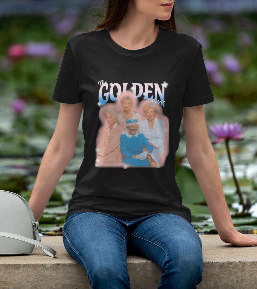 The Golden Girls TV Series Characters With Sparkling Pastel T-Shirt