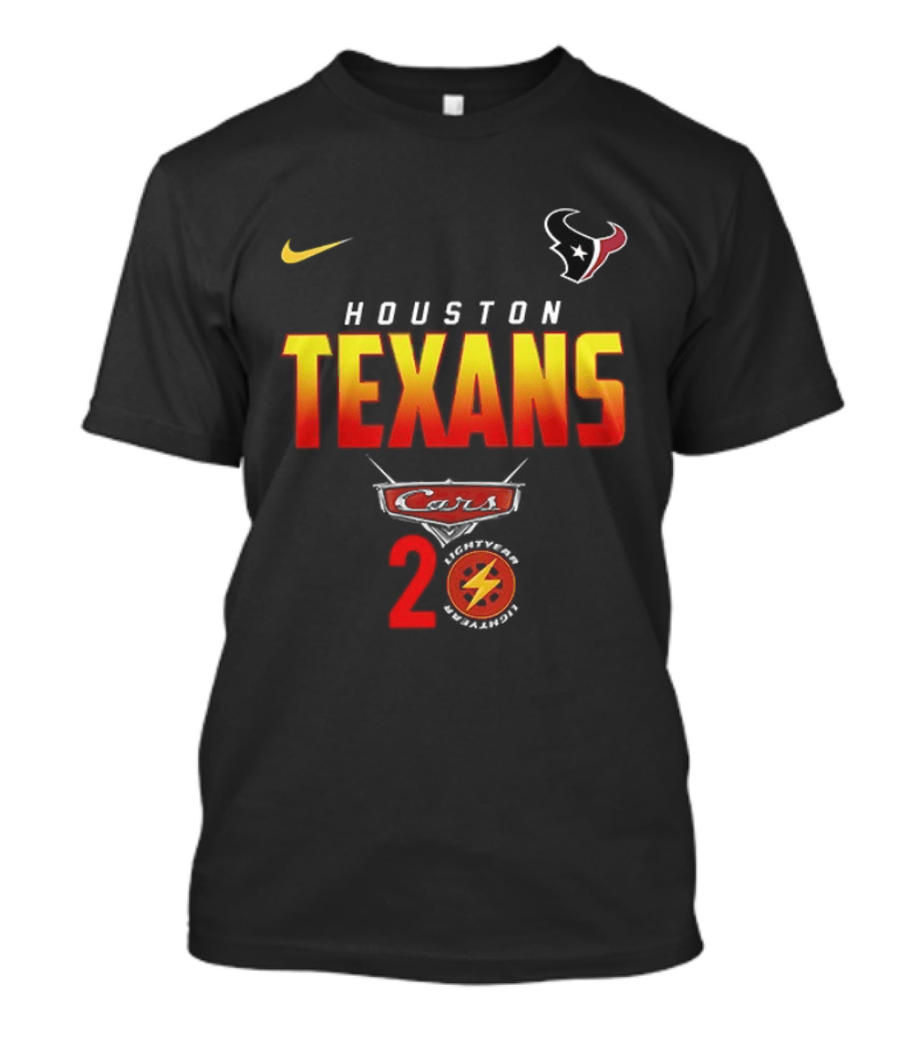 Houston Texans Cars 20 Nike Anniversary Lightning Bolt T-Shirt