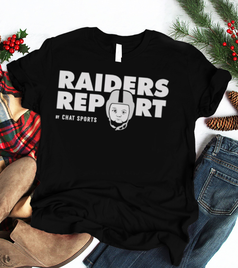 Raiders Report By Chat Sports Football Helmet Edition T-Shirt