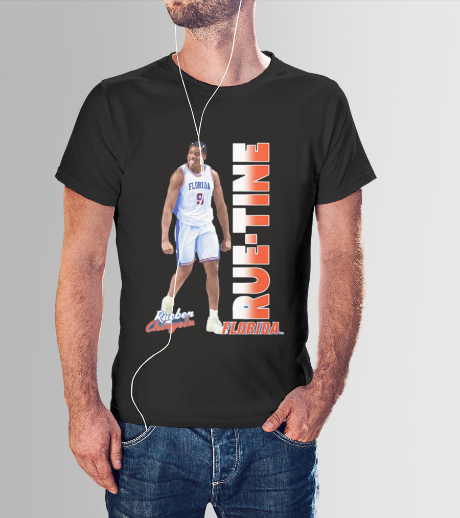 Rueben Chinyelu Florida Gators 9 RUE TINE Basketball T-Shirt