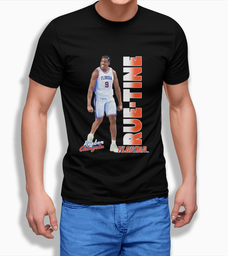 Rueben Chinyelu Florida Gators 9 RUE TINE Basketball T-Shirt