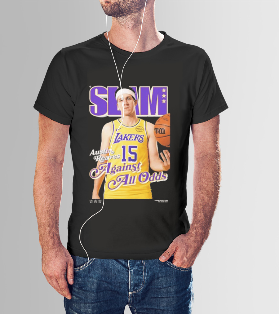 SLAM Cover Austin Reaves Against All Odds Los Angeles Lakers NBA T-Shirt