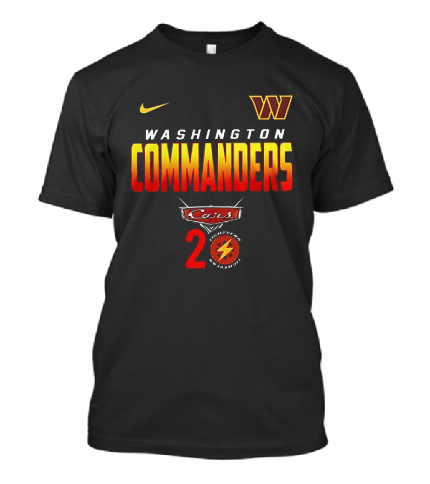 Washington Commanders Nike Cars 20th Anniversary T-Shirt