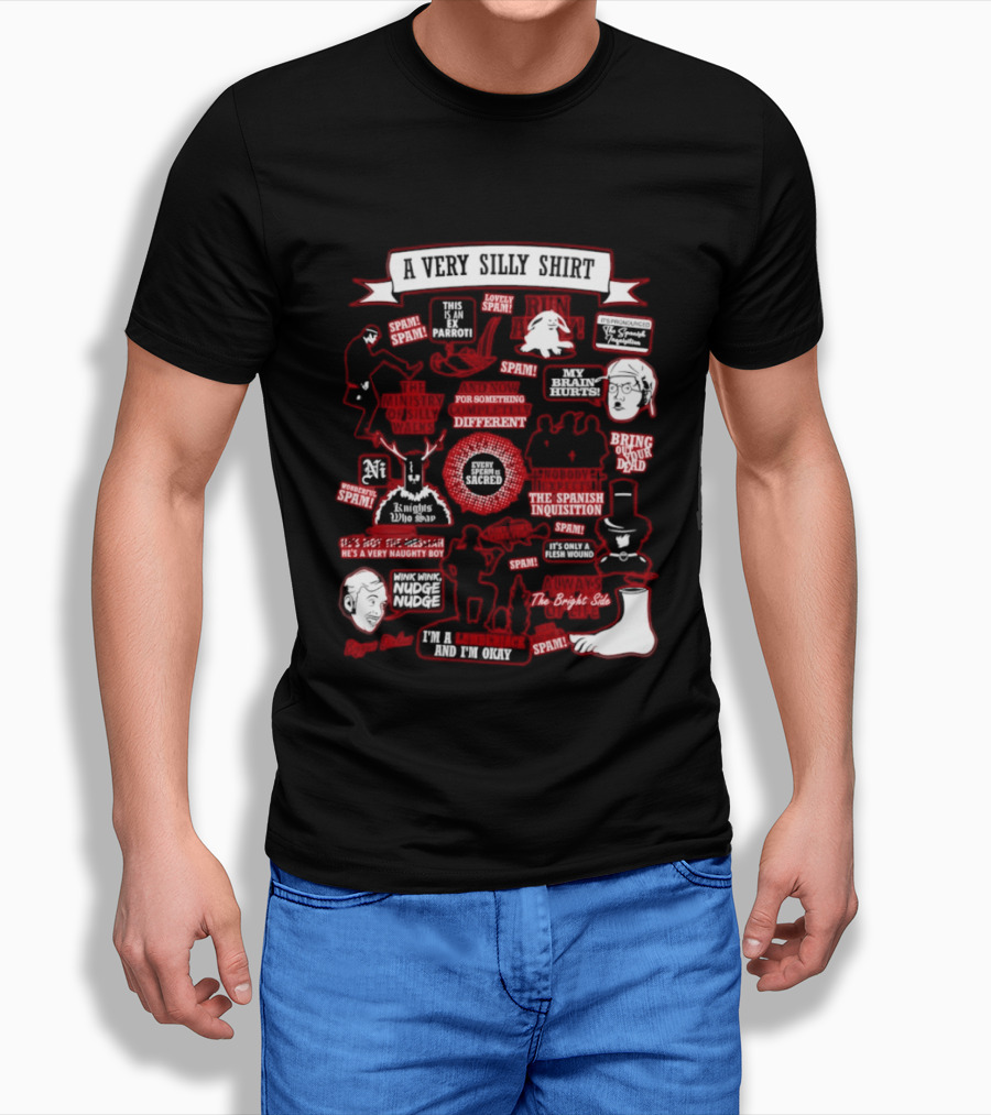 Very Silly This Is An Ex Parrot Spam Spanish Inquisition Bring Out Your Dead T-Shirt