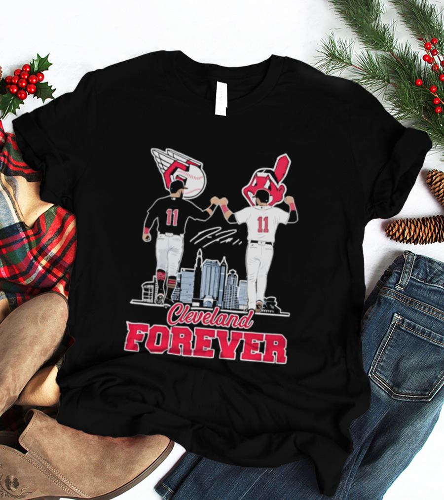 Cleveland Forever Baseball Guardians Indians Heritage Skyline Legends T-Shirt