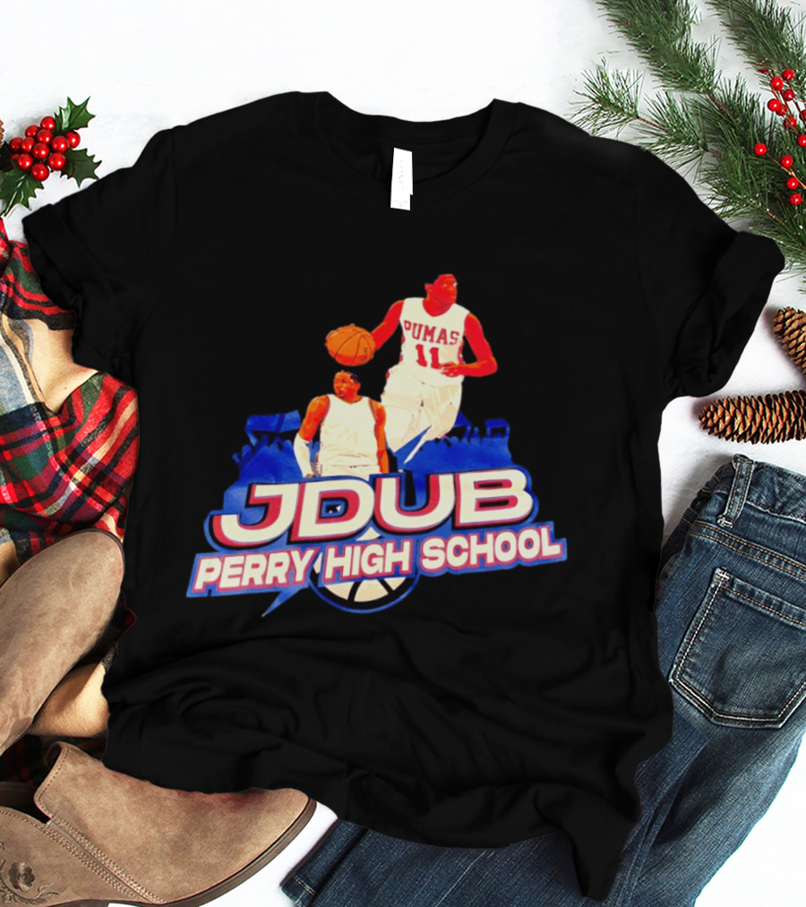 Jdub Perry High School Pumas Basketball T-Shirt