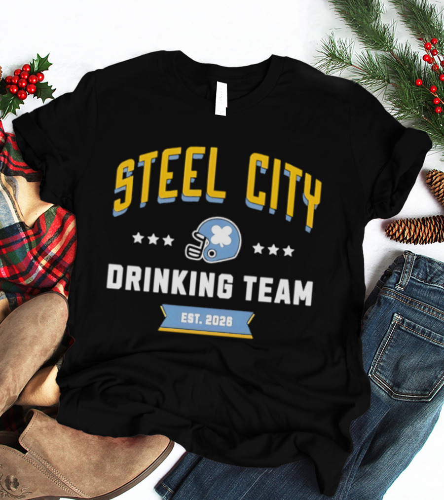 Steel City Drinking Team St. Patrick's Day 2026 Pittsburgh Steelers T-Shirt