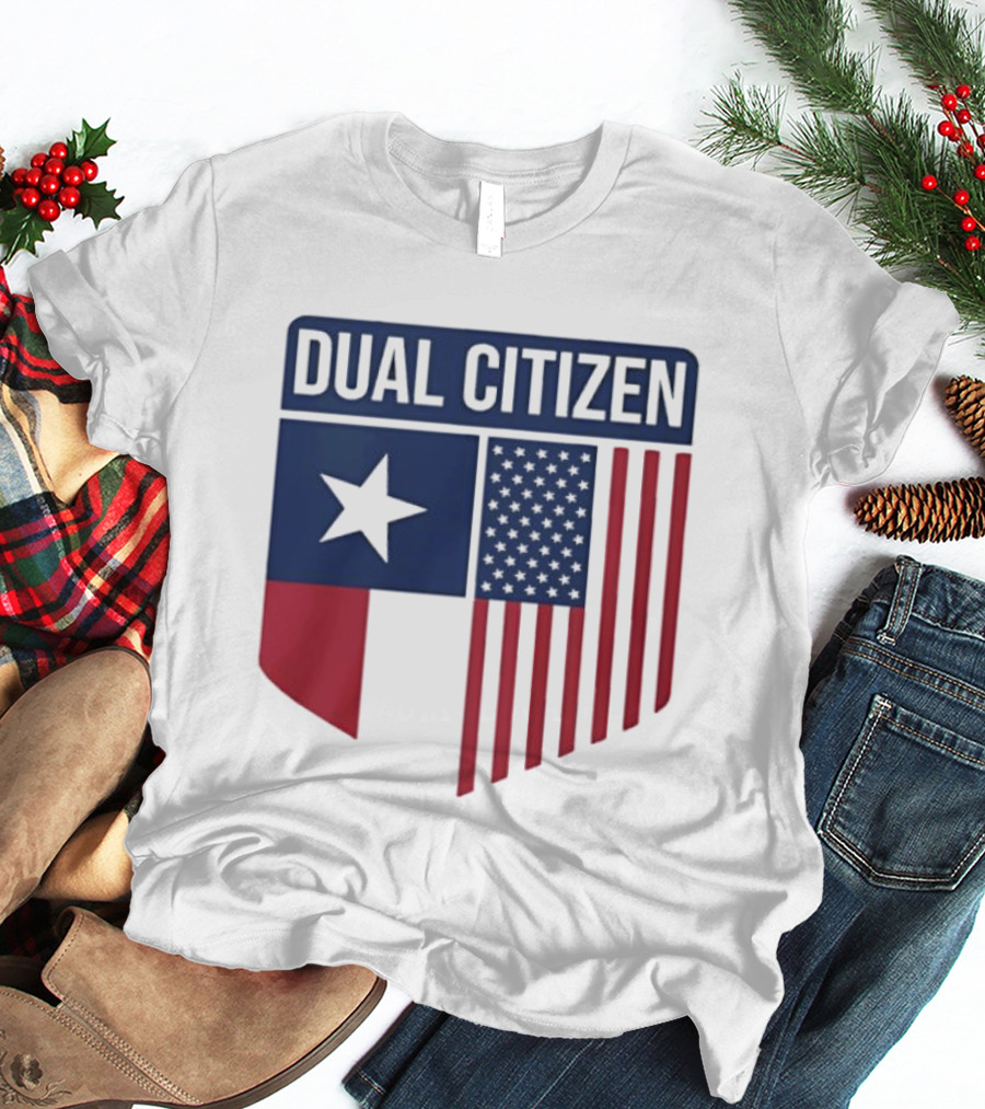 Texas Dual Citizen State Flag Star And Stripes T-Shirt