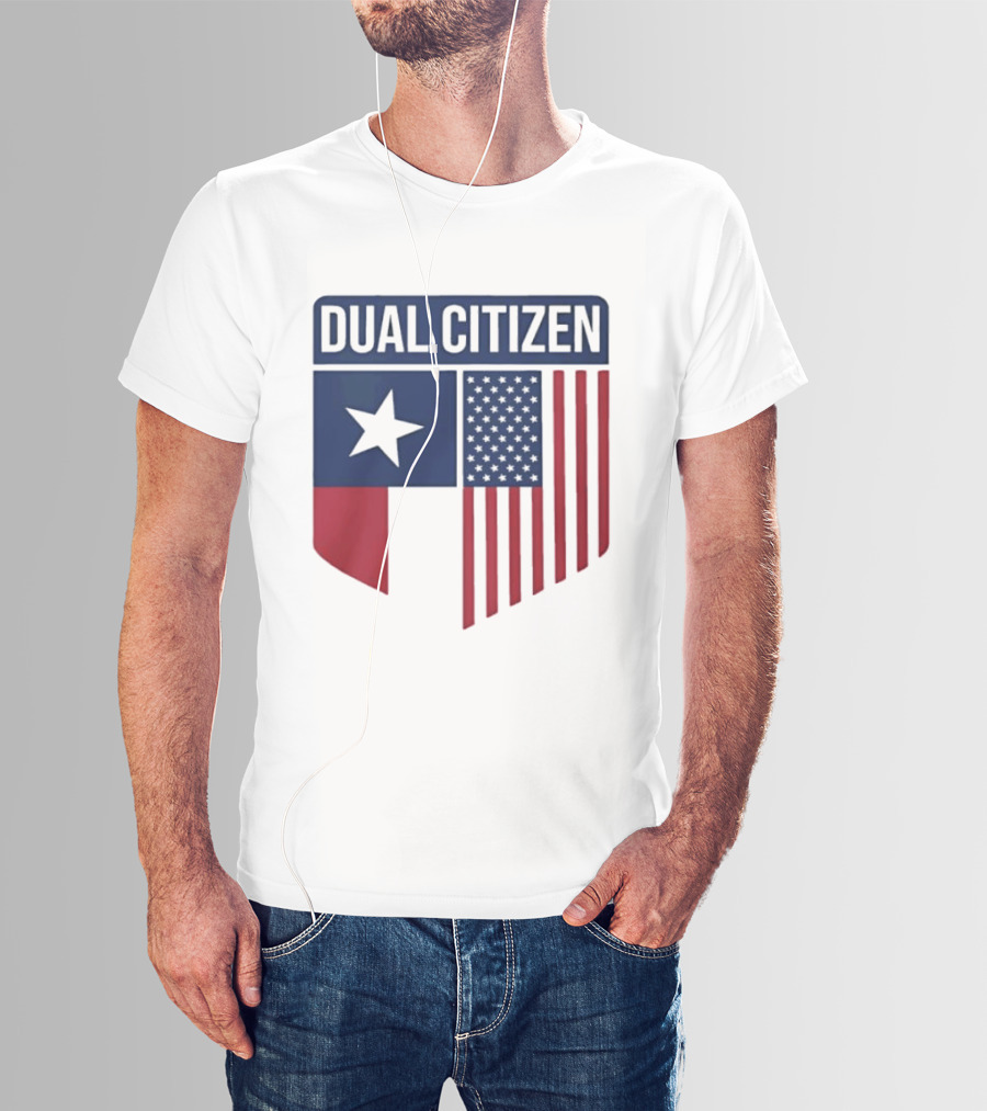 Texas Dual Citizen State Flag Star And Stripes T-Shirt