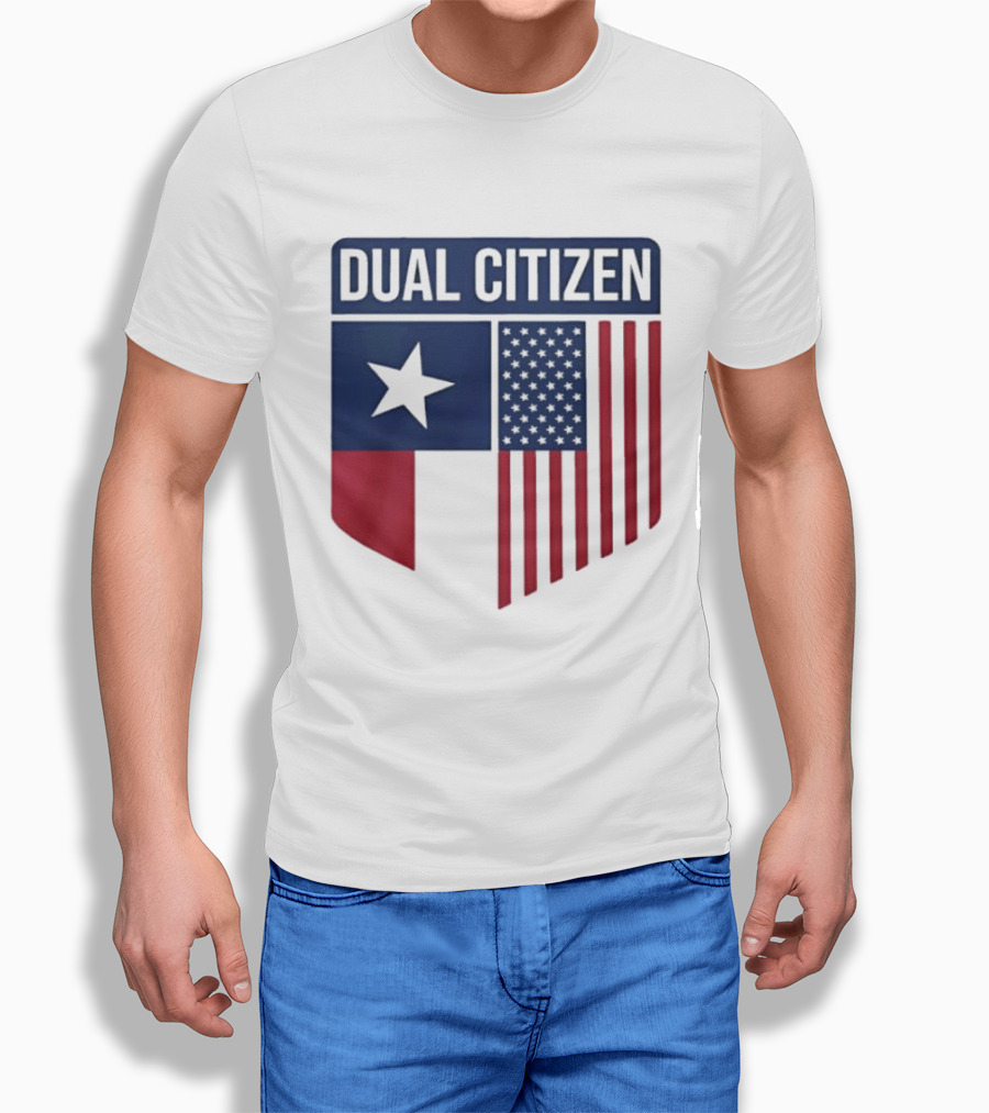 Texas Dual Citizen State Flag Star And Stripes T-Shirt