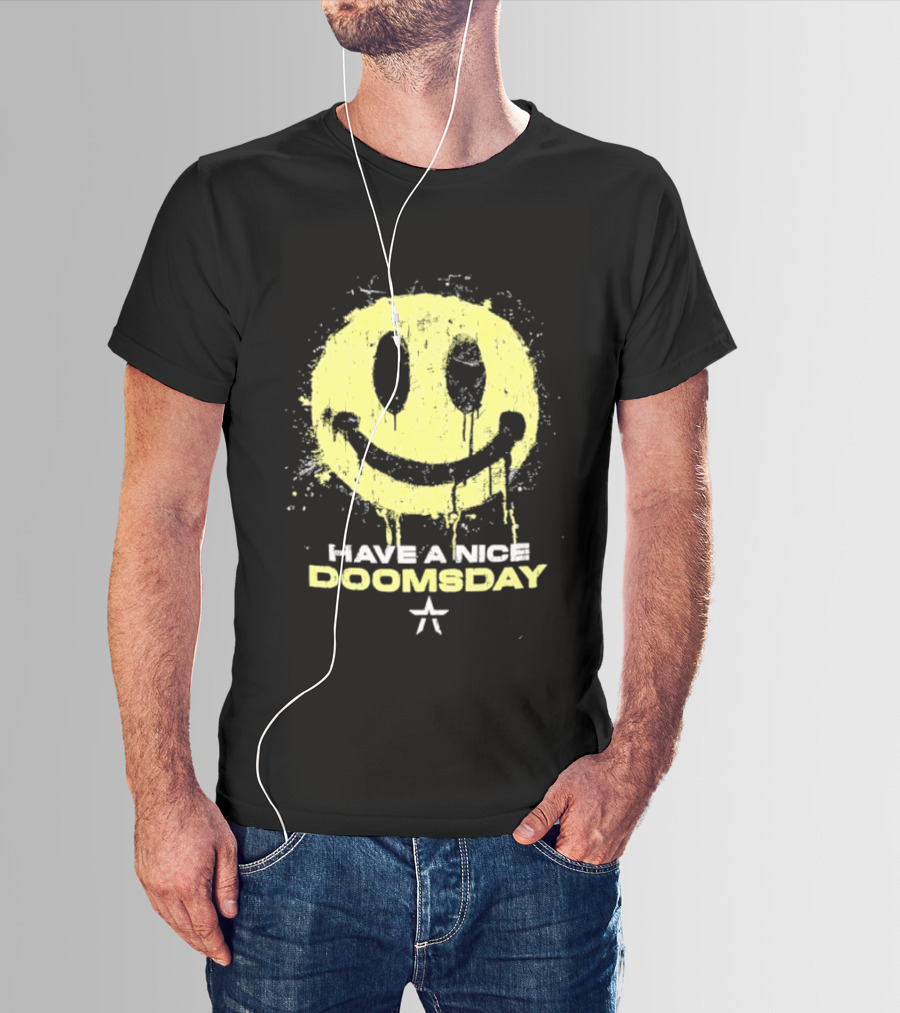 Starset Have A Nice Doomsday Smiley Face Distressed Splatter T-Shirt