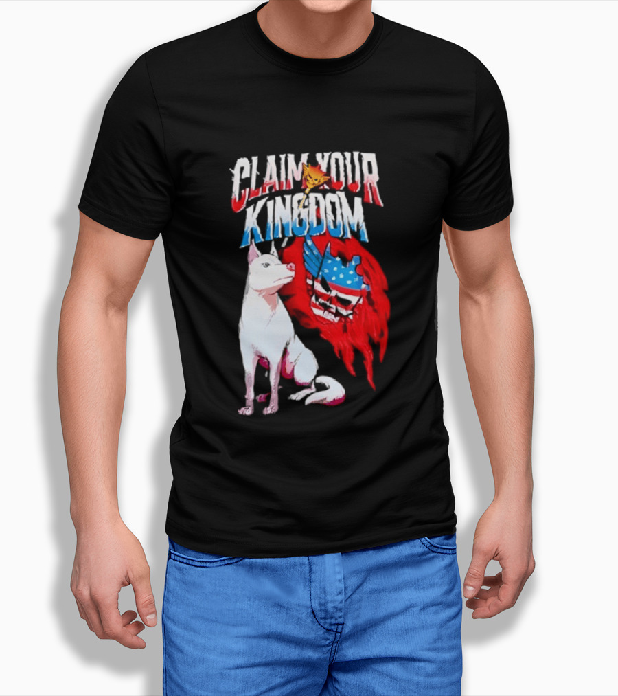 Cody Rhodes Pharaoh Dog Claim Your Kingdom WWE American Flag T-Shirt