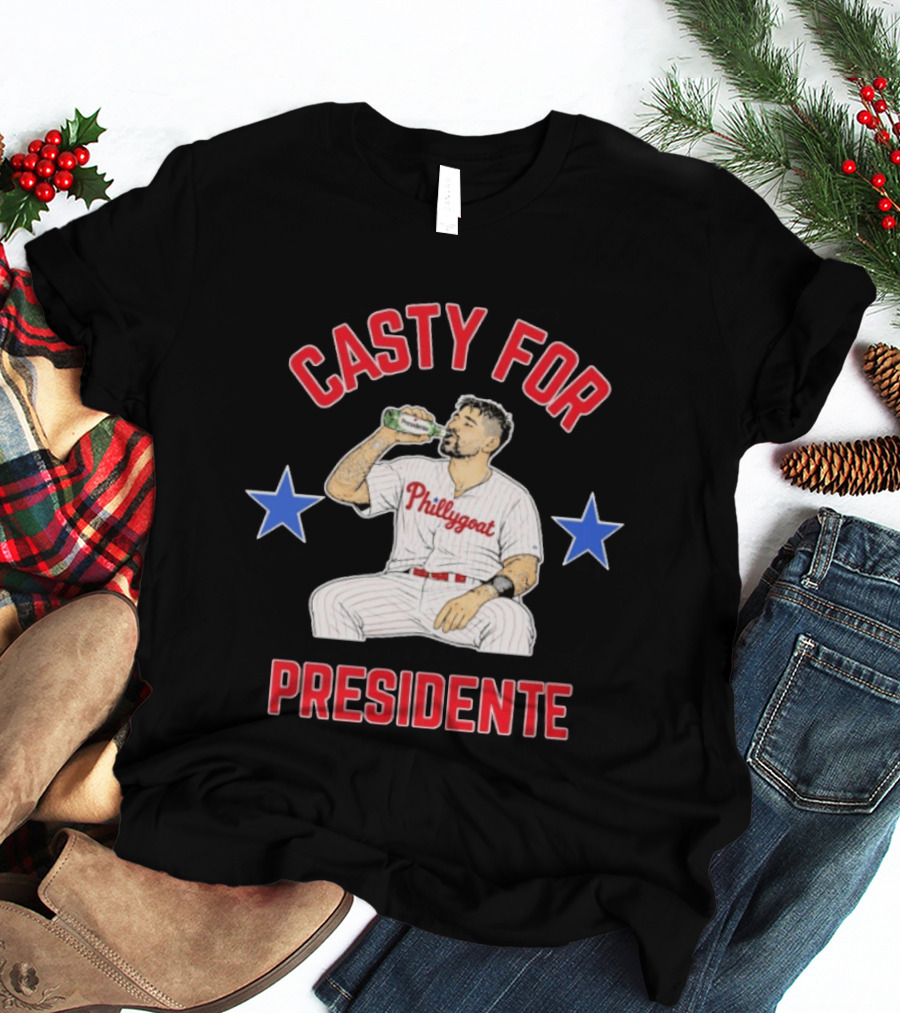 Nick Castellanos Phillygoat Casty For Presidente Philadelphia Phillies Fans T-Shirt