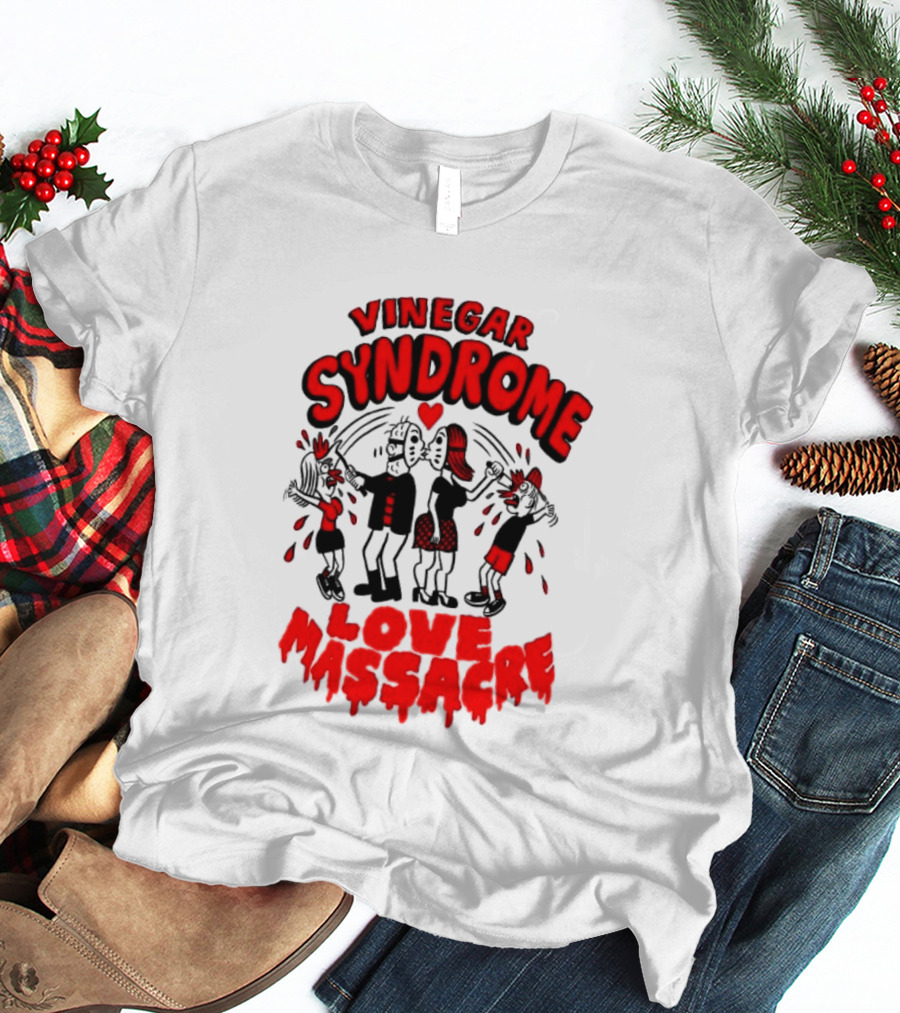 Vinegar Syndrome Love Massacre Retro Horror Comic T-Shirt