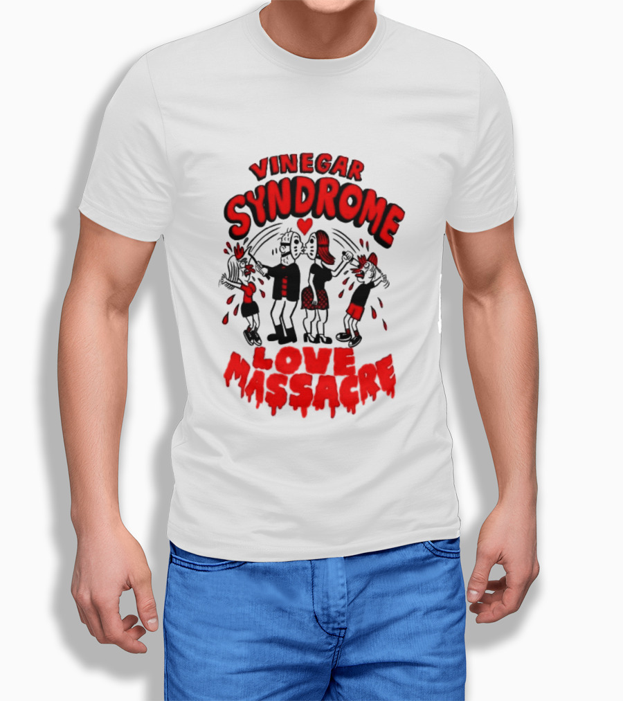 Vinegar Syndrome Love Massacre Retro Horror Comic T-Shirt