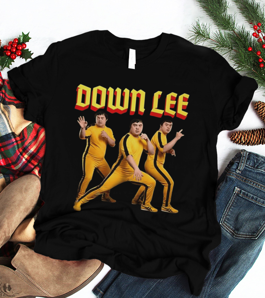 Down Lee Meme Yellow Jumpsuit Trio Martial Arts T-Shirt
