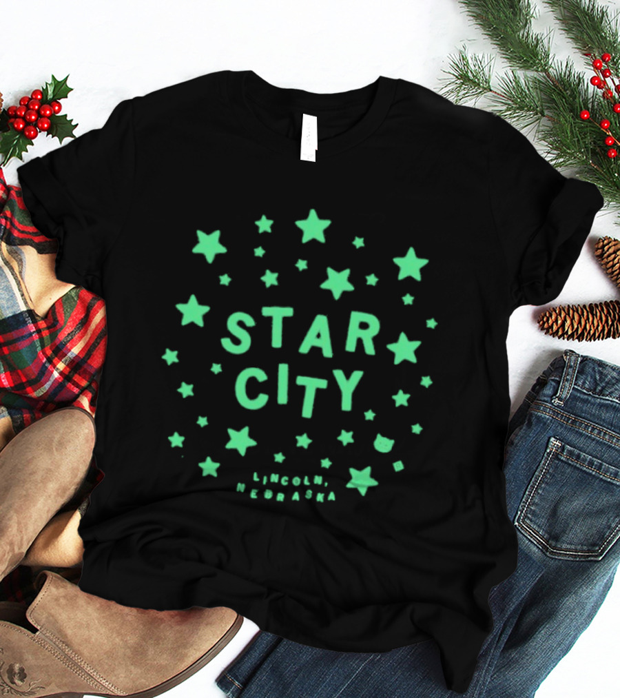 Glow In The Dark Star City Lincoln Nebraska Stars T-Shirt