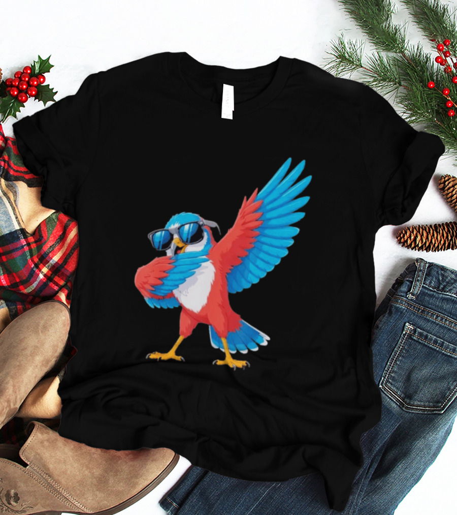 Sea Hawk Bird Dabbing With Sunglasses T-Shirt
