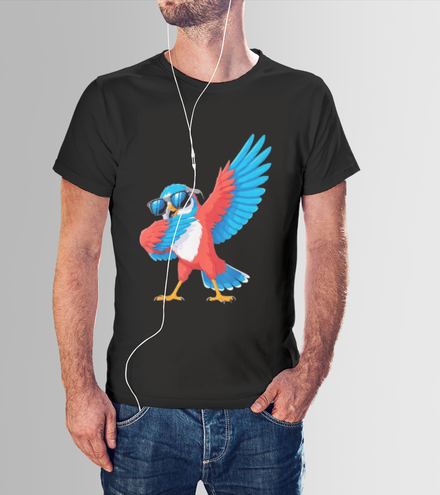 Sea Hawk Bird Dabbing With Sunglasses T-Shirt