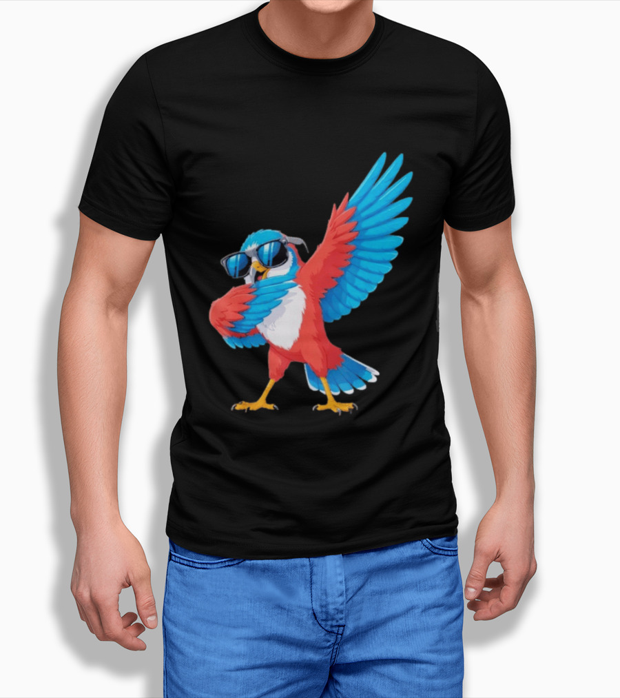 Sea Hawk Bird Dabbing With Sunglasses T-Shirt
