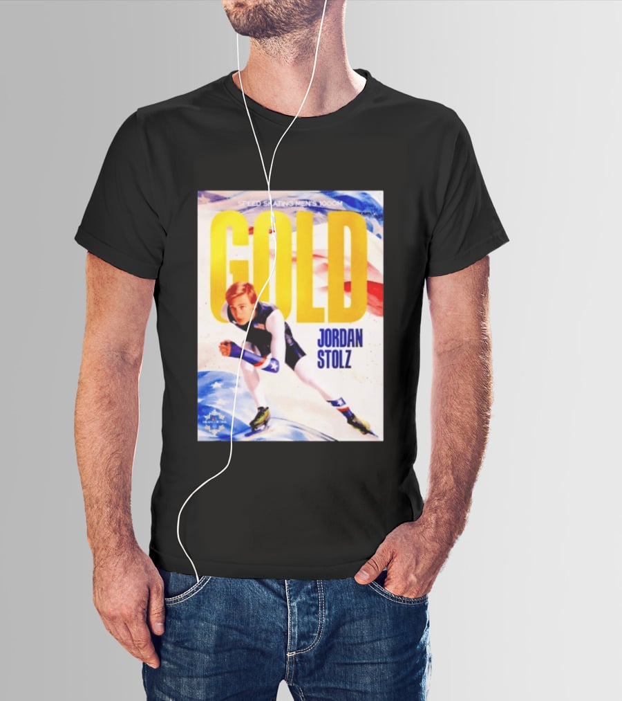 Speed Skating Men's 1000m Gold Jordan Stolz Milan Cortina 2026 T-Shirt