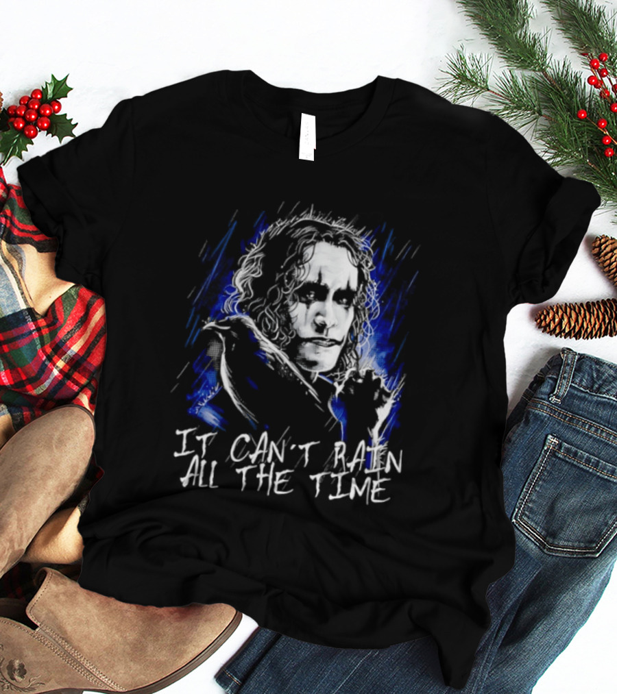 The Crow It Can't Rain All The Time Eric Draven Grunge Painting T-Shirt