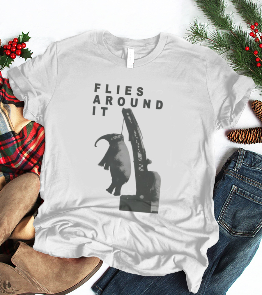 Elephant Flies Around It Crane T-Shirt