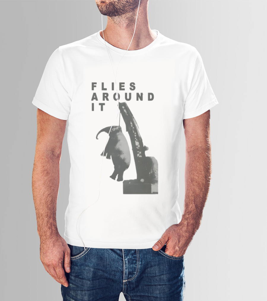 Elephant Flies Around It Crane T-Shirt