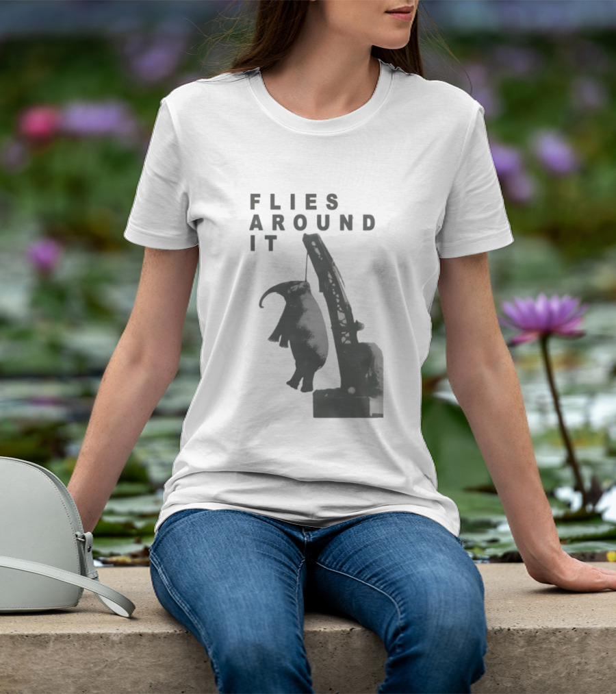 Elephant Flies Around It Crane T-Shirt