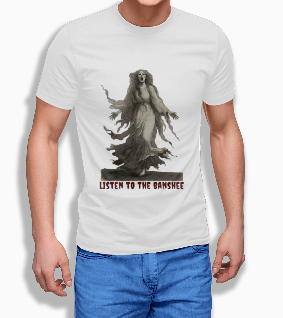 Ghost Girl Listen To The Banshee Eerie Spectral T-Shirt