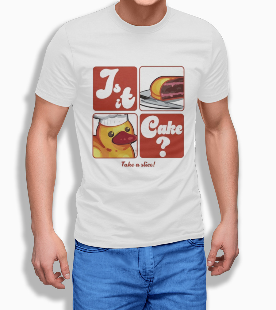 Is It Cake Rubber Ducky Chef Puzzle Blocks T-Shirt