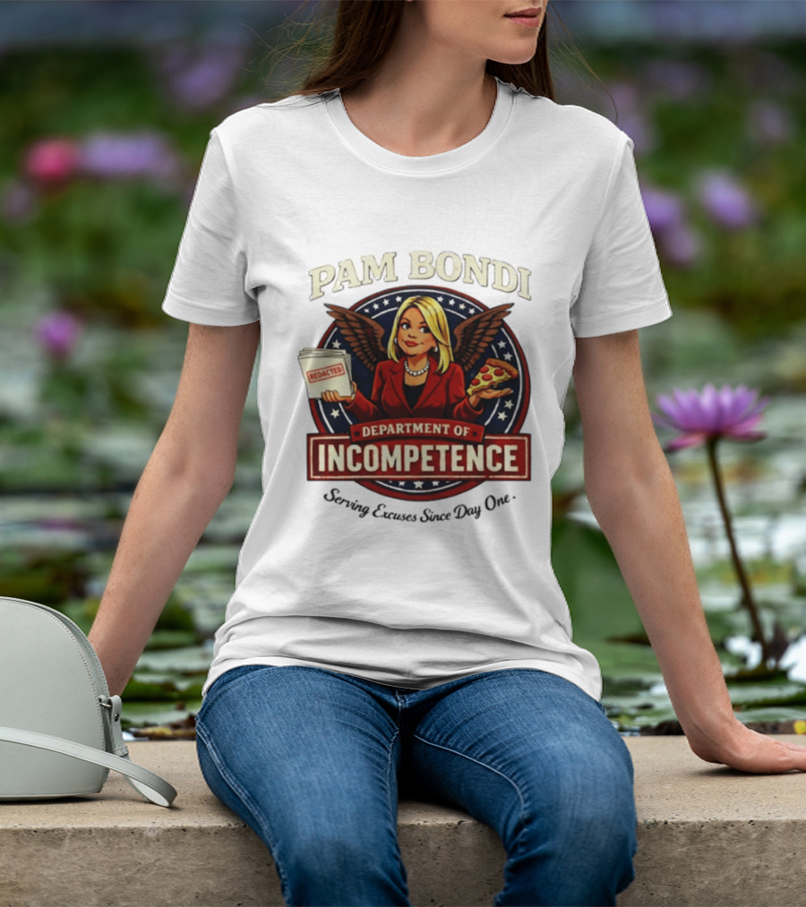 Pam Bondi Department Of Incompetence Serving Excuses Since Day One T-Shirt
