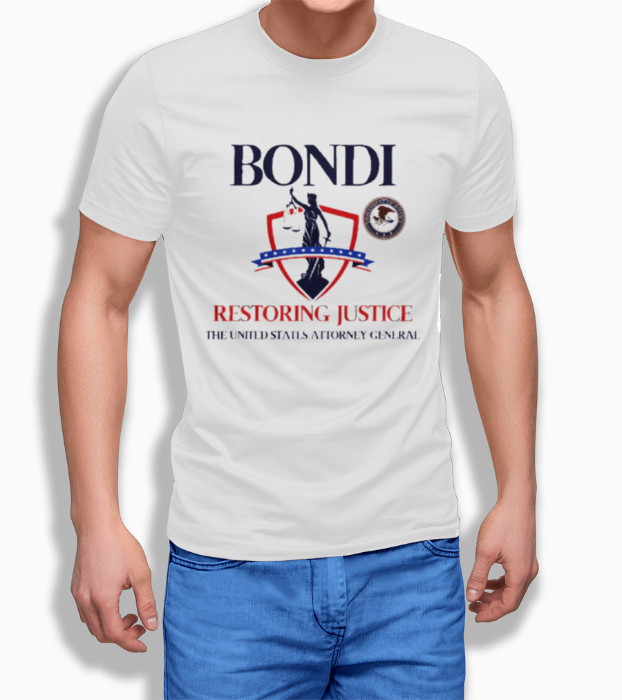 Bondi Restoring Justice United States Attorney General T-Shirt