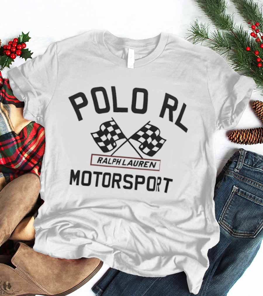 POLO RL Ralph Lauren Motorsport Racing Flags T-Shirt