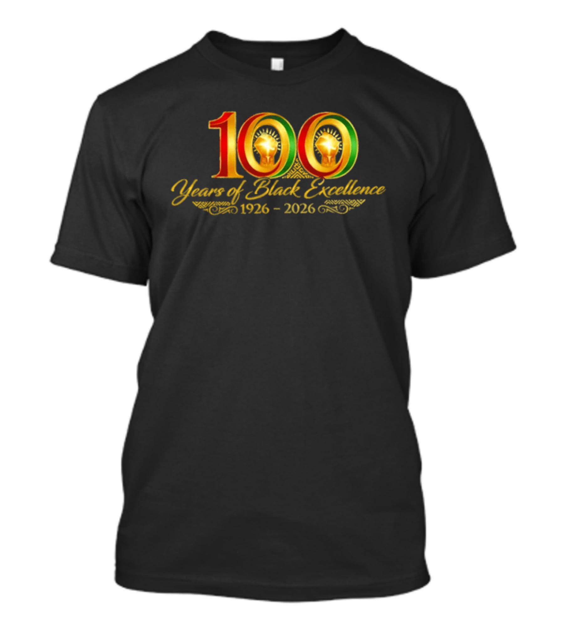 100 Years Of Black Excellence 1926 2026 Celebration Of Heritage T-Shirt