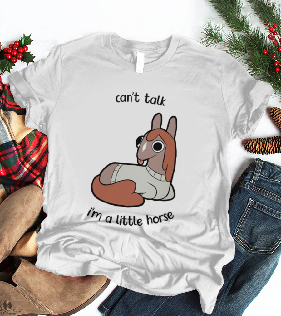 Lucah Can't Talk I'm A Little Horse Cute Cartoon T-Shirt