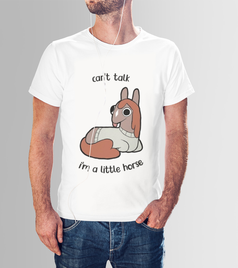 Lucah Can't Talk I'm A Little Horse Cute Cartoon T-Shirt