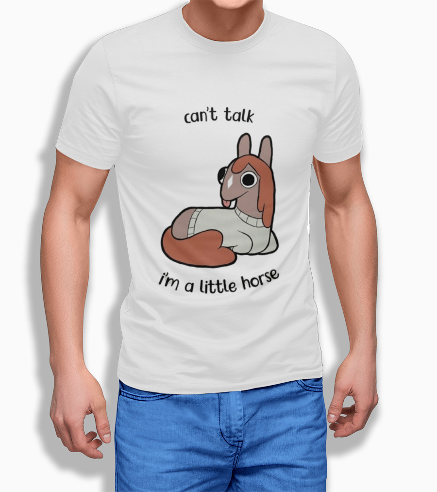 Lucah Can't Talk I'm A Little Horse Cute Cartoon T-Shirt