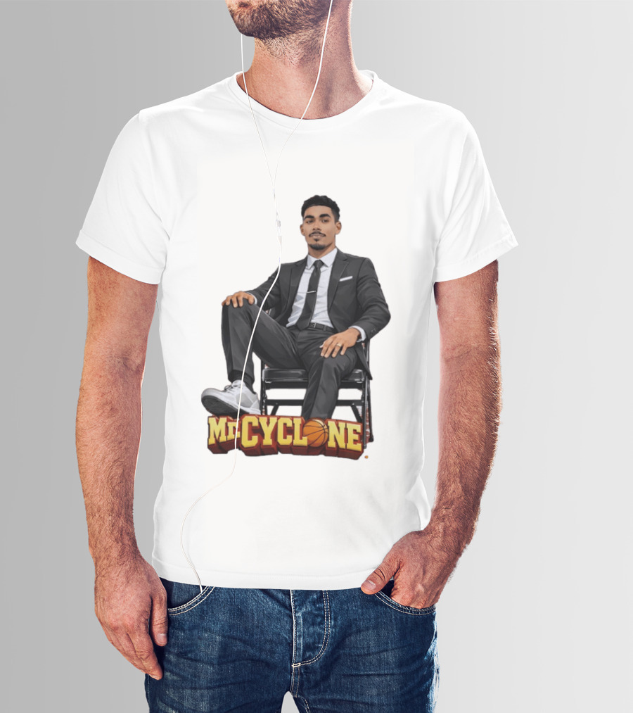 Mr Cyclone Tamin Lipsey In Suit On Chair Iowa State Cyclones T-Shirt