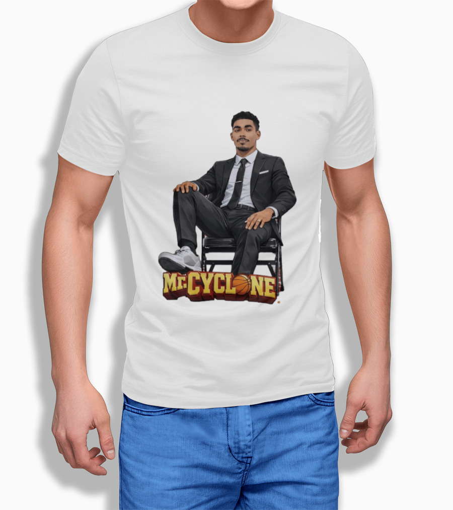 Mr Cyclone Tamin Lipsey In Suit On Chair Iowa State Cyclones T-Shirt