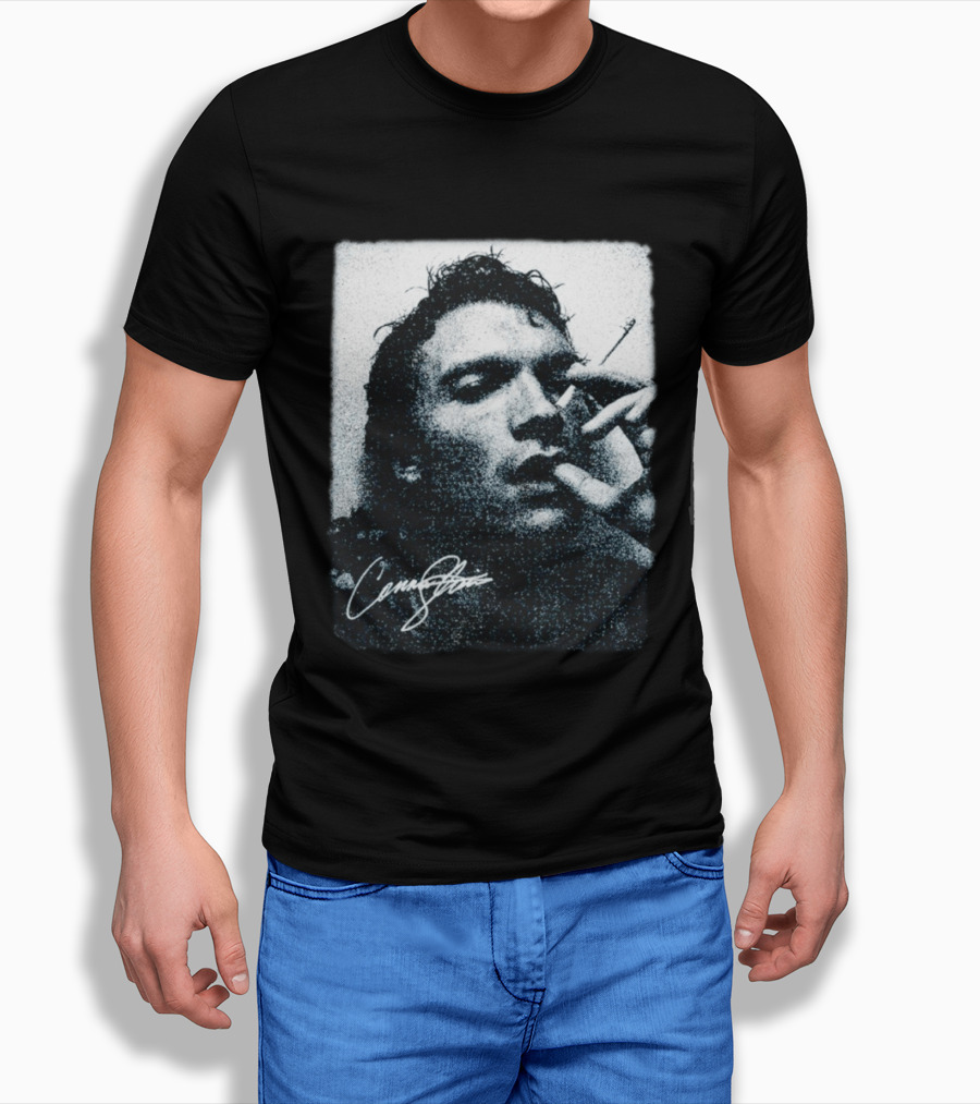 Ilya Rozanov Cigarette Portrait Cursive Signature T-Shirt