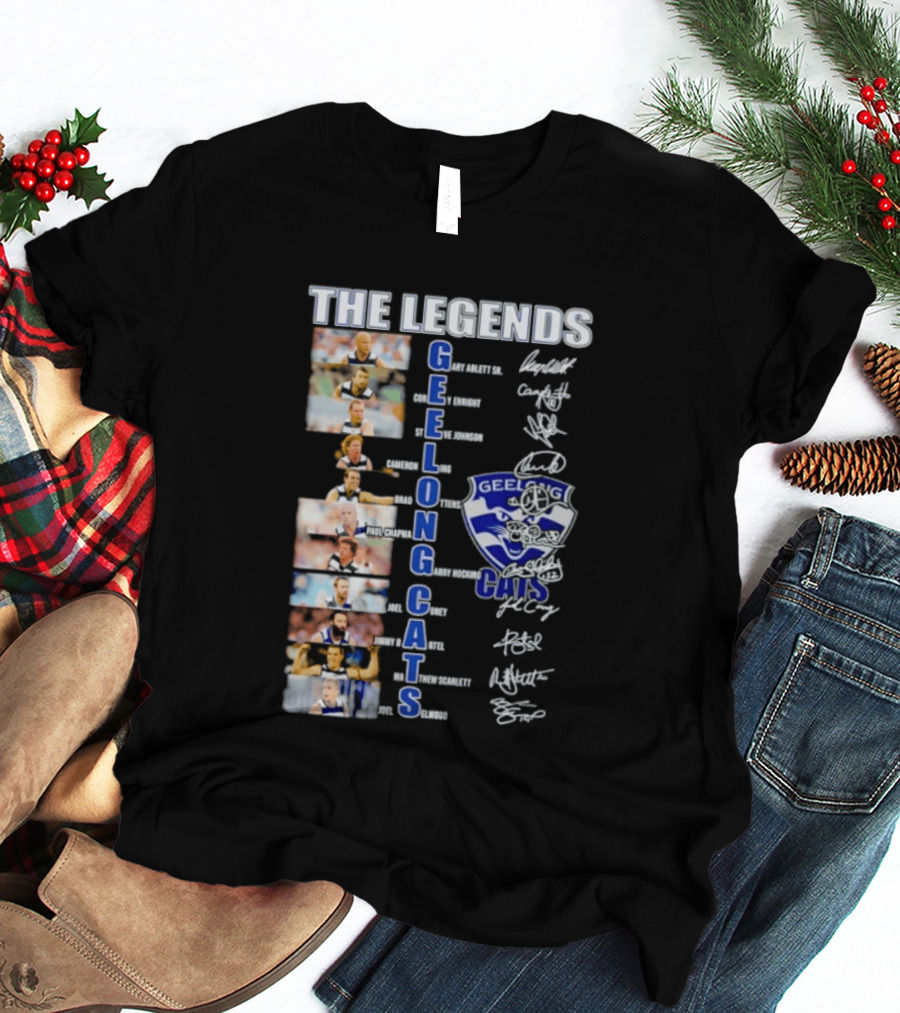 The Legends Of Geelong Cats Player Signatures And Iconic Players T-Shirt