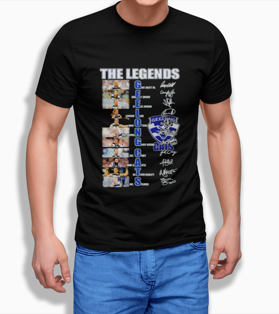 The Legends Of Geelong Cats Player Signatures And Iconic Players T-Shirt