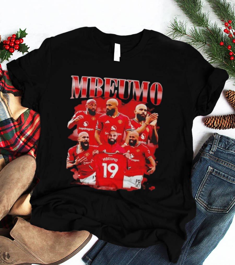 Bryan Mbeumo Manchester United Collage Snapdragon Number 19 T-Shirt